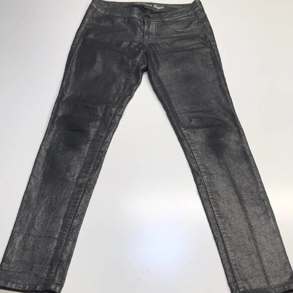 AMERICAN EAGLE Women’s 4 Metallic Black Jegging - Picture 3 of 4